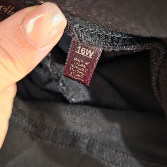 Rafaella Classic Black Slacks 16W – Stretch Waist Career Pants Plus Size - Picture 2 of 8